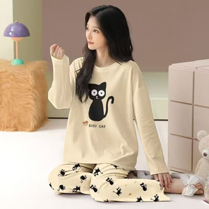 Conjunto de Robe de Terry com Estampa de Desenho Animado para Meninas, Manga Longa, Comprimento Total, Roupas de Lazer para Primavera e Outono - Product Image 4