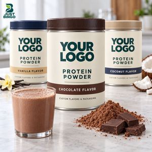 Poudre de protéines en marque blanche en sachets souples avec production GMP et étiquettes personnalisées - Product Image 1