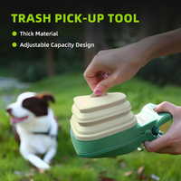 Porte-sac à déjections canines portable, écologique, en plastique et silicone, durable, avec pelle à déjections pour animaux de compagnie, sans parfum