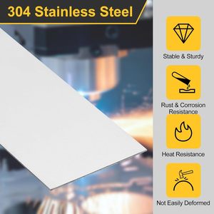 10 шт. мягких полосок из нержавеющей стали 304, толщина 0,3 мм (0,012 дюйма), плоский пруток 25,4x310 мм (1x12 дюймов), для заполнения зазоров, отделки, рукоделия - Product Image 3