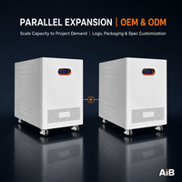 Baterai Penyimpanan Energi Beroda 48V 30kWh LiFePO4 6000 Siklus Paket Baterai Lithium Ion dengan Roda untuk Cadangan Tenaga Surya Rumah