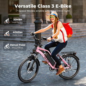 Bicicleta Urbana Eléctrica VARUN de 26 Pulgadas, 50 km de Autonomía, 500 W, 7 Velocidades, para Mujer, Disponible en la UE, Envío Directo, Pedidos al por Mayor - Product Image 2
