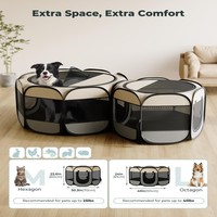 Opvouwbare dubbele hondenren, draagbare kattenren, hondenren, ademende mesh hondenhek met draagtas, groothandel