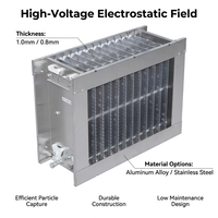 Unités de précipitation électrostatique intelligentes, purificateur d'air ESP pour cuisine commerciale, filtre à fumée et à brume, 98,8% PM2,5, OEM ISO9001