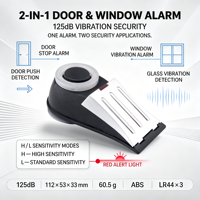 MEINOE 125dB 2-in-1 Penghenti Pintu Alarm Getaran Jendela Keamanan Rumah OEM Grosir Pasokan Pabrik