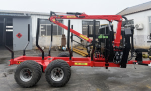 Chargeur <span class=keywords><strong>forestier</strong></span> DIBO CE TUV pour le travail du bois, 6 tonnes, avec grue à bois de 4,7 m, remorque 4x4 et <span class=keywords><strong>grappin</strong></span> à bois pour la manutention de la petite boisserie - Product Image 6