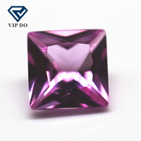 3*3-10*10mm quadratische Form Prinzessin geschnitten 2 # rosa Rubin Korund lose Edelstein quadratisch geschnitten synthetische 2 # rosa Saphir Korund Steine