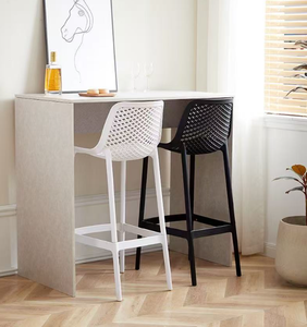 Chaise <span class=keywords><strong>de</strong></span> <span class=keywords><strong>bar</strong></span> haute en plastique, design moderne, pour comptoir <span class=keywords><strong>de</strong></span> cuisine, extérieur, terrasse, nouveau modèle, différentes couleurs, vente en gros - Product Image 5