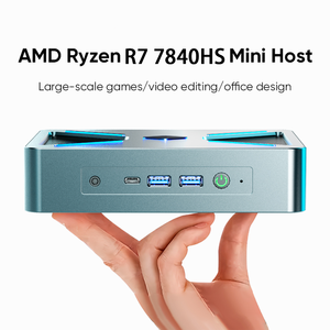 Intel 7840HS 4800 MHz 8/16/32/64G Mini PC <span class=keywords><strong>Computer</strong></span> HDMl RJ45 tipo-C Micro Host processore piccolo <span class=keywords><strong>Computer</strong></span> Desktop - Product Image 3