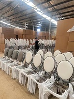 Chaises d'hôtel en gros à prix réduit, chaises de banquet en métal pour fêtes et mariages, avec nœuds décoratifs