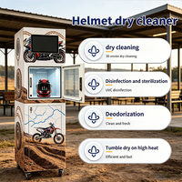 Distributeur automatique de nettoyage de casques à compartiment unique pour parcs d'attractions et de karts
