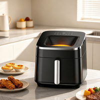 Friteuse à air numérique grande capacité HJ-101 10L, four à convection électrique 1800W avec écran LED pour une cuisson rapide