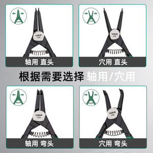 Tuosen Tools Snap Ring <b>Pliers</b> 1/4 In Smooth Jaw Industrial Grade Dual Purpose - Product Image 2