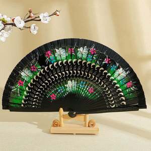 Abanico de Mano de Bambú Negro Personalizado, Abanico Plegable de Madera con Impresión Personalizada, Regalo Decorativo, Modelo Musical, Angel, Deportivo, Halloween - Product Image 6