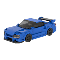 MOC4235 Série City Voiture Bleue Modèle Briques DIY Jouets de Construction Éducatifs pour Enfants