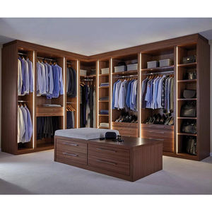 Prix d'usine Moderne Mélamine Bois Placage Walkin Placard Systèmes Personnalisé Promenade Dans Le Placard Idées D'organization Armoires - Product Image 1