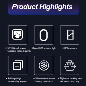 Capturez la joie de votre fête avec notre photomaton <span class=keywords><strong>miroir</strong></span> portable, un photomaton à écran tactile prêt à l'<span class=keywords><strong>action</strong></span> - Product Image 2