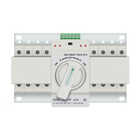 Commutateur de transfert automatique ATS 4P Mini, inverseur de source double alimentation 230V 63A AC de type MCB pour générateur domestique et alimentation de secours
