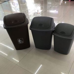 Poubelles sur pied en plastique de couleur personnalisée 30L 40L 50L 70L avec couvercle pivotant pour l'extérieur - Product Image 2