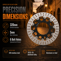 Accessoires de pièces de moto personnalisés 320mm moto avant disque flottant plaque disque de frein Rotor pour Benelli TRK 502 BJ500GS