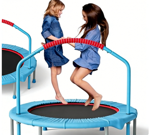 <span class=keywords><strong>CLORIS</strong></span> Trampolín Plegable Resistente de 38 Pulgadas con Red Protectora, para Ejercicio al Aire Libre, con Mango de Espuma Ajustable y Cubierta Acolchada de Seguridad, el Mejor Regalo - Product Image 2