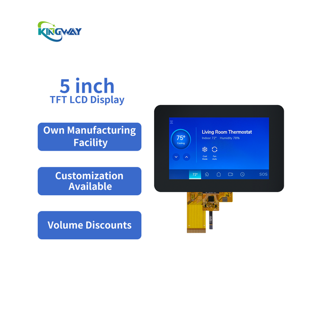 5 Inch 800*480 250cd/m2 IPS TFT LCD Module Screen RGB 40Pin Sunlight Readable LCD Display Customize CTP Capacitive Touch Panel