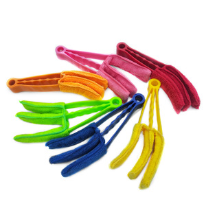Brosse de nettoyage pour grille d'aération de voiture, usage quotidien, en microfibre et plastique ABS, multicolore, pour le detailing des volets de climatisation automobile - Product Image 4