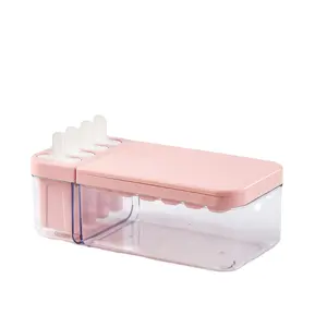 New Arrival Household 24-Cavity Ice Cube Tray with Lid and Bin for Refrigerator with cover and handle Ice Cube Mold