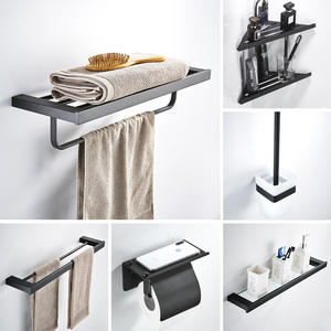 Juego de Accesorios de Baño de Lujo Nórdico, Toallero de Acero Inoxidable Negro 304 - Product Image 6