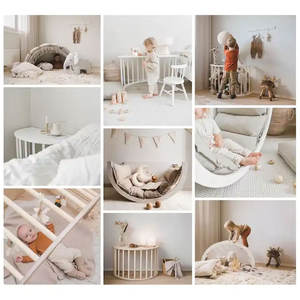 Faltbare billige Holzwand stangen Kinder Übung Dreieck Klettergerüst mit Rutsche für Kleinkinder Holz schwedischen Leiter Spielplatz - Product Image 3