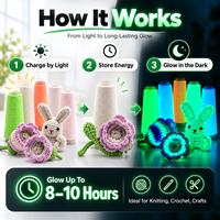 Fil à tricoter phosphorescent pour chapeaux au crochet, jouets et créations d'Halloween, fil lumineux pour tricot, fourniture en gros personnalisée