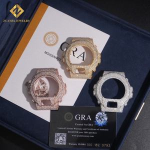 Reloj de Moissanita VVS1 en Oferta, Joyería Hip Hop con Diseño Iced Out, Bisel de Reloj de Moissanita VVS de Plata 925 - Product Image 1