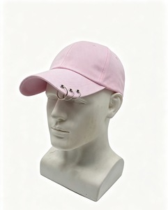 Casquette de baseball ajustable à 6 panneaux pour hommes et femmes, casquette <span class=keywords><strong>snapback</strong></span> à visière incurvée, style hip-hop, en tissu noir, rose, blanc – Fournisseur - Product Image 2