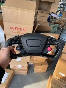 Volante de Fibra de Carbono Forjado con Pantalla LED y Cuero Genuino para Audi R8 <span class=keywords><strong>TT</strong></span> <span class=keywords><strong>Roadster</strong></span> RS TTS <span class=keywords><strong>MK2</strong></span> 8j 2008 a 2013 - Product Image 3