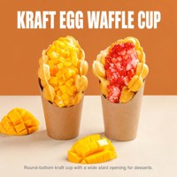 Gobelet en papier à emporter personnalisé pour frites, cuillère à frites en papier, conteneur pliable en kraft pour frites