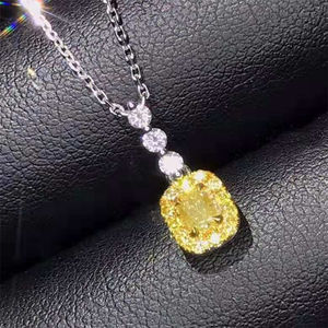 Commercio all'ingrosso di Lusso 18k Belle Gioielli In Oro Naturale Del Sud Africa Reale 0.21ct Giallo <span class=keywords><strong>Collana</strong></span> di <span class=keywords><strong>Diamanti</strong></span> - Product Image 4