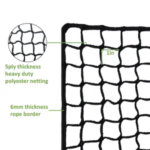 High Quality 15 X 20ft Golf Ball Stop Net Sports Net Barrier Free Standing For Baseball Football Soccer