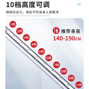 Béquilles en alliage d'aluminium épaissies, réglables en hauteur, antidérapantes, pour le soutien des fractures et la randonnée - Product Image 3