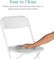 Chaise de jardin pliable en plastique, durable, imperméable, écologique, capacité de charge de 800 lb, confortable, empilable et portable, vente en gros
