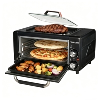 Nouveau four Tandoor avec poêle à frire amovible 2100W cuisson rapide Roti, pain naan, pizza, Chapati, Manakish, Lahmacun, steak