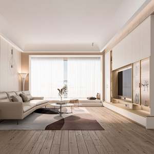 Meuble TV mural moderne de luxe pour salon, avec éclairage LED, pour la maison ou l'hôtel, meuble de rangement pour le divertissement - Product Image 2