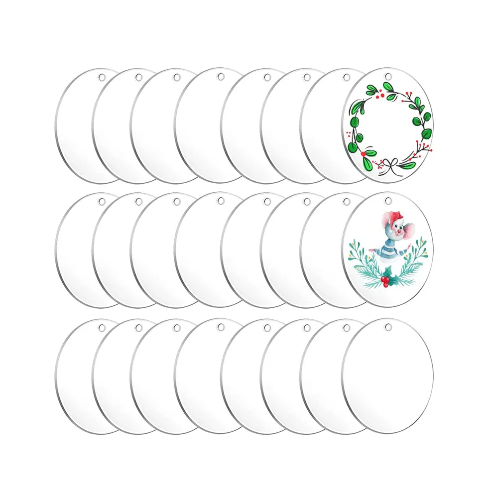 Custom Clear Acryl Ornament Blanks Clear Acryl Cirkel Blanks Voor Diy Craft Transparant Ronde Acryl Blanks Disc