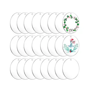 Tuỳ Chỉnh Rõ Ràng Acrylic Ornament Blanks Rõ Ràng Acrylic Vòng Tròn Blanks Đối Với DIY Craft Transparent Vòng Acrylic Blanks Disc