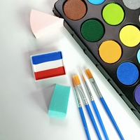 Usine En Gros Mode 26 Couleurs Carré En Aluminium Plaque Corps Peinture Pigments Peinture Plaque Brosse Ensemble Boîte Split Maquillage Kit