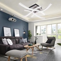Plafonnier LED moderne encastré, à intensité variable, avec panneau en acrylique, pour couloir, cuisine, chambre, salle de bain