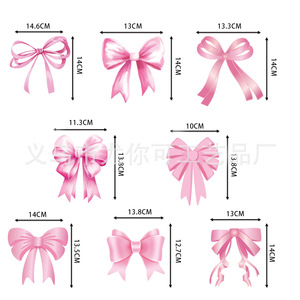 Décoration d'anniversaire rose avec nœud, ornement suspendu en spirale, décoration de gâteau pour célébration de fille, jetable - Product Image 4