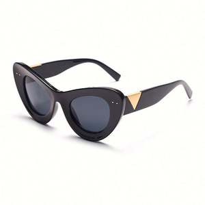 Nouvelles lunettes de soleil tendance 2022 pour femmes, style vintage, monture noire léopard, grandes lunettes de soleil œil de chat surdimensionnées - Product Image 6