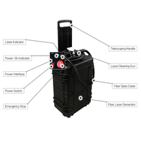 Machine de nettoyage au laser pulsé portable de 300 W dans une valise à roulettes