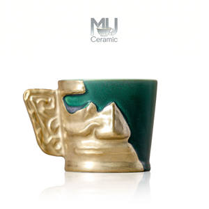 Taza de <span class=keywords><strong>Espresso</strong></span> Creativa Cultural Retro de Sanxingdui, Taza de Arte Latte, Recuerdo de Chengdu, Sichuan - Product Image 1