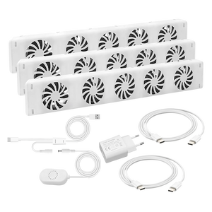 MXRV-S203 ba bộ Auto-on nhiệt Tản nhiệt Quạt Thông Gió 5V <span class=keywords><strong>USB</strong></span> nhiệt Vent Booster dòng chảy hướng trục người hâm mộ - Product Image 1